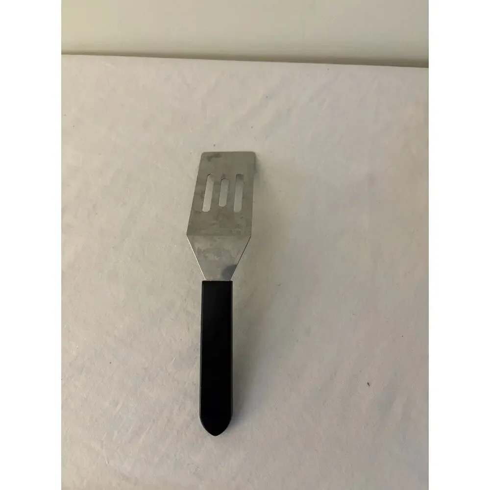 Vintage Pampered Chef Mini Slotted Stainless Spatula Flipper Turner Logo 7.5